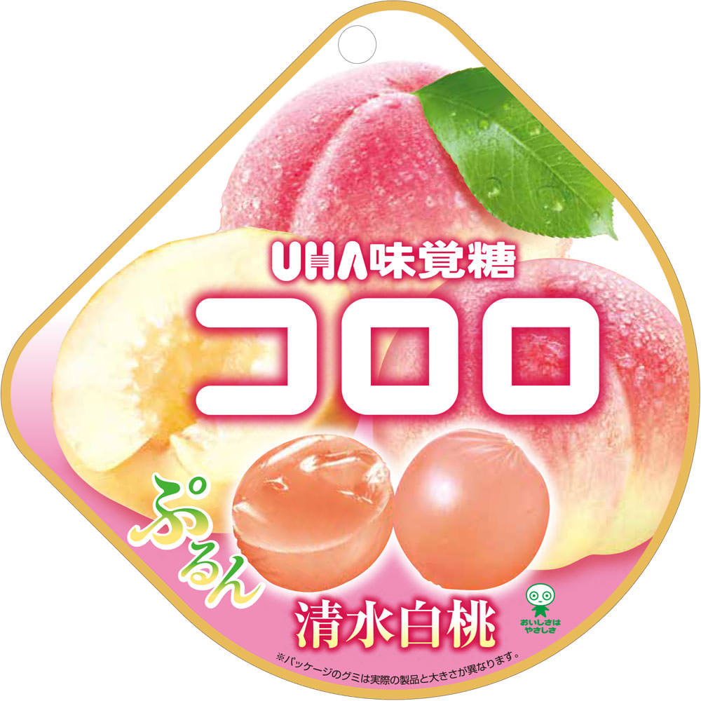Cororo Shimizu White Peach Gummy 48g (UHA Mikakuto)