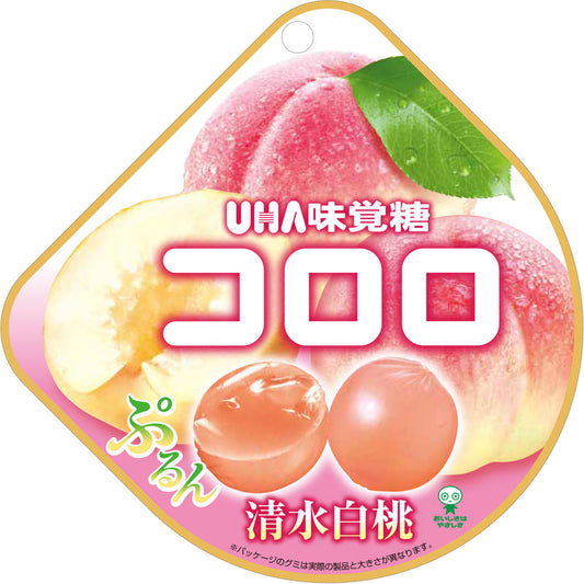 Cororo Shimizu White Peach Gummy 48g (UHA Mikakuto)